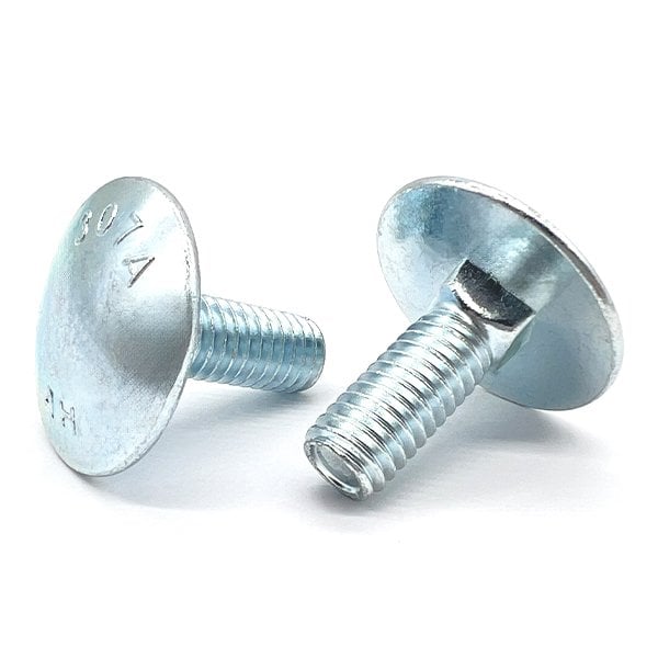125 Pieces 3/8in16x2in Grade A307 Step Bolts Zinc